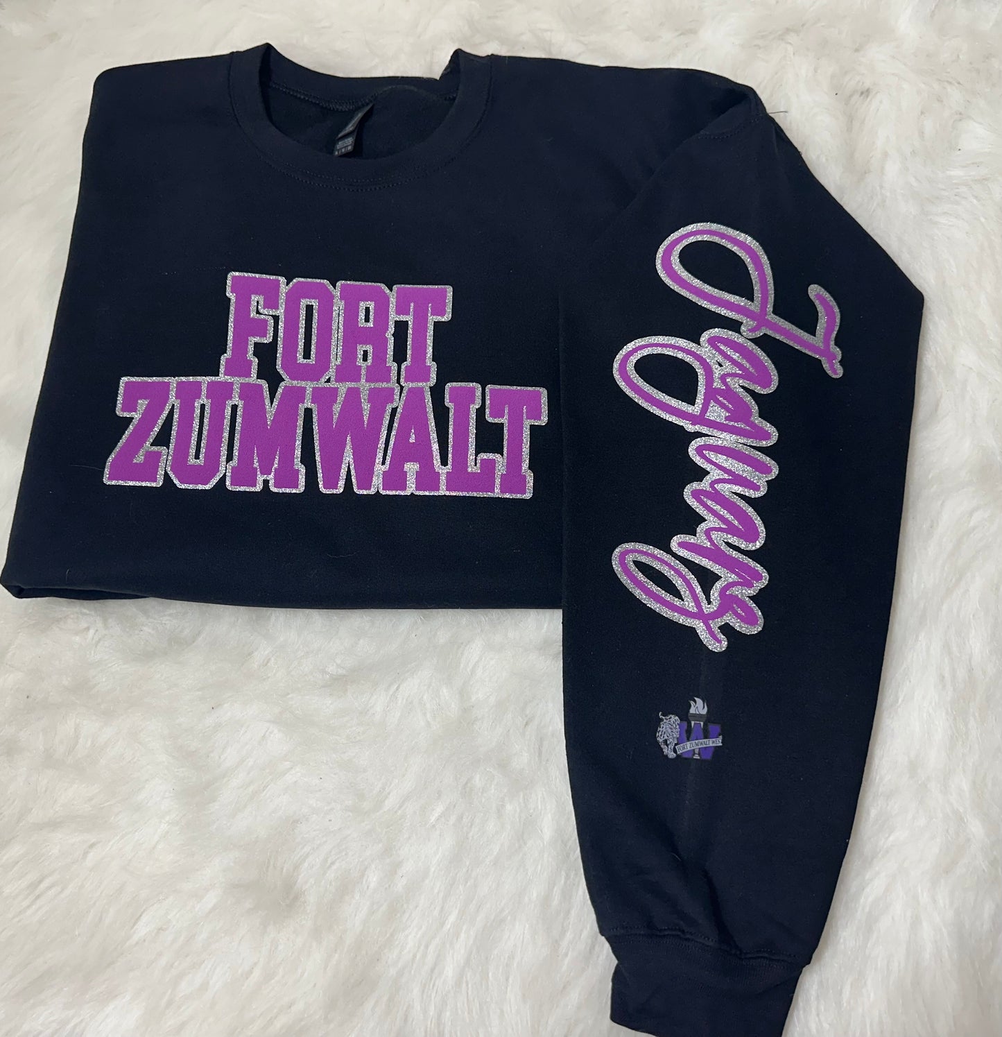 Custom sports team sweatshirts *Put size, colors and name of school in comments* Price includes ONE sleeve and front design, if wanting more message me.