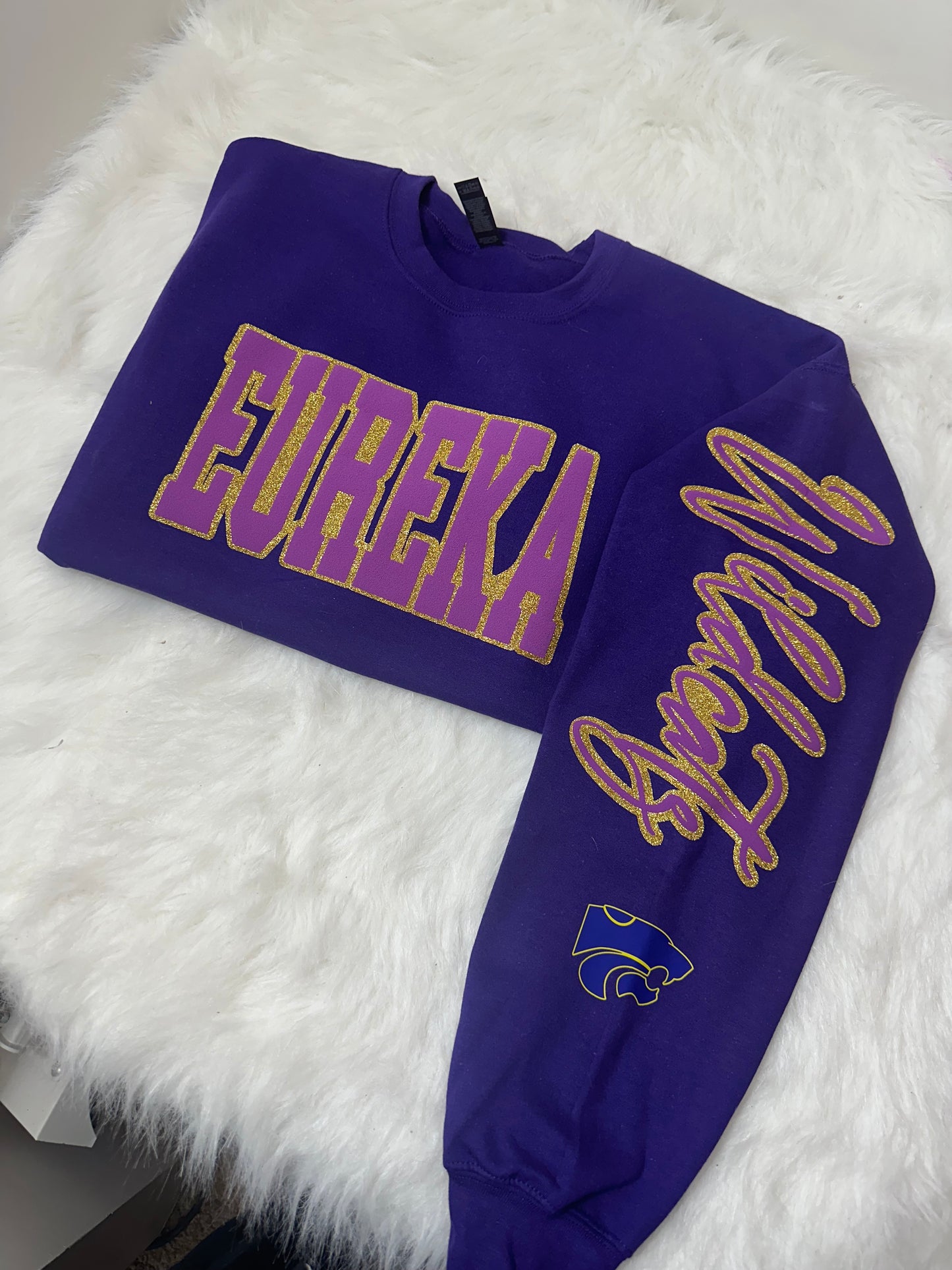 Custom sports team sweatshirts *Put size, colors and name of school in comments* Price includes ONE sleeve and front design, if wanting more message me.