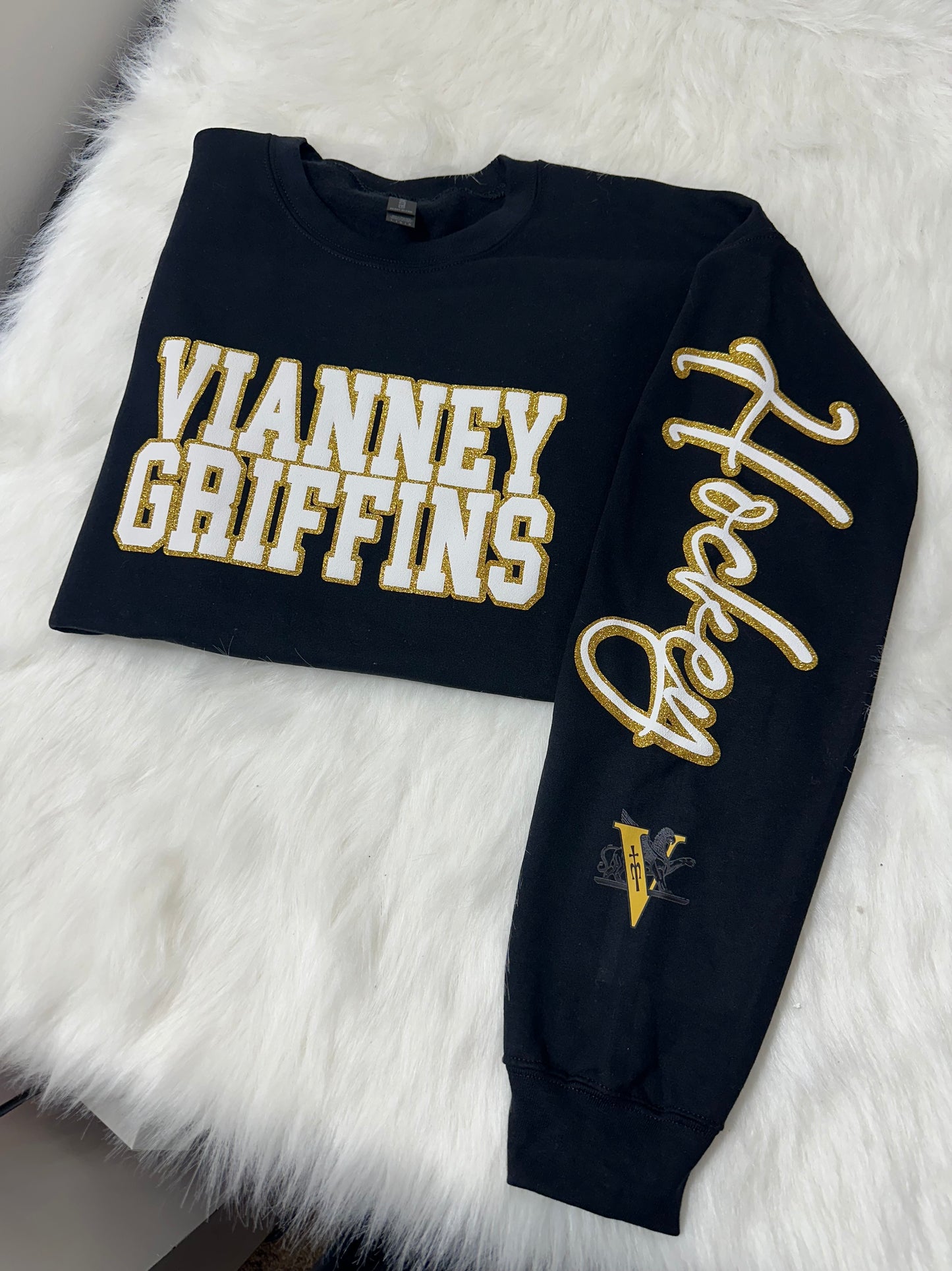 Custom sports team sweatshirts *Put size, colors and name of school in comments* Price includes ONE sleeve and front design, if wanting more message me.