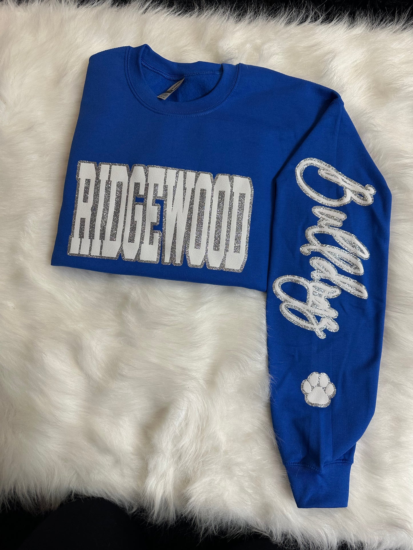 Custom sports team sweatshirts *Put size, colors and name of school in comments* Price includes ONE sleeve and front design, if wanting more message me.