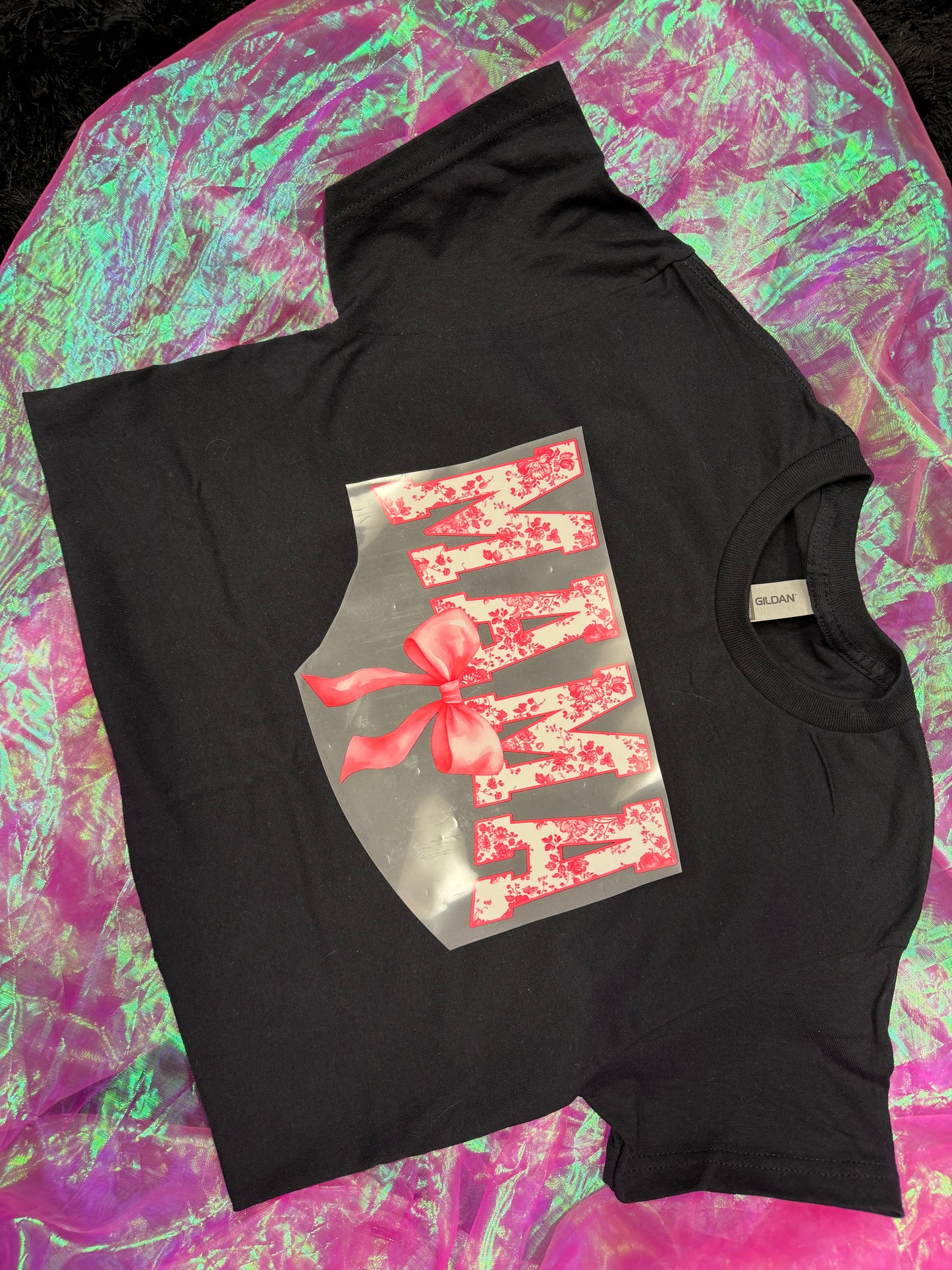 MAMA dark pink floral PRINT