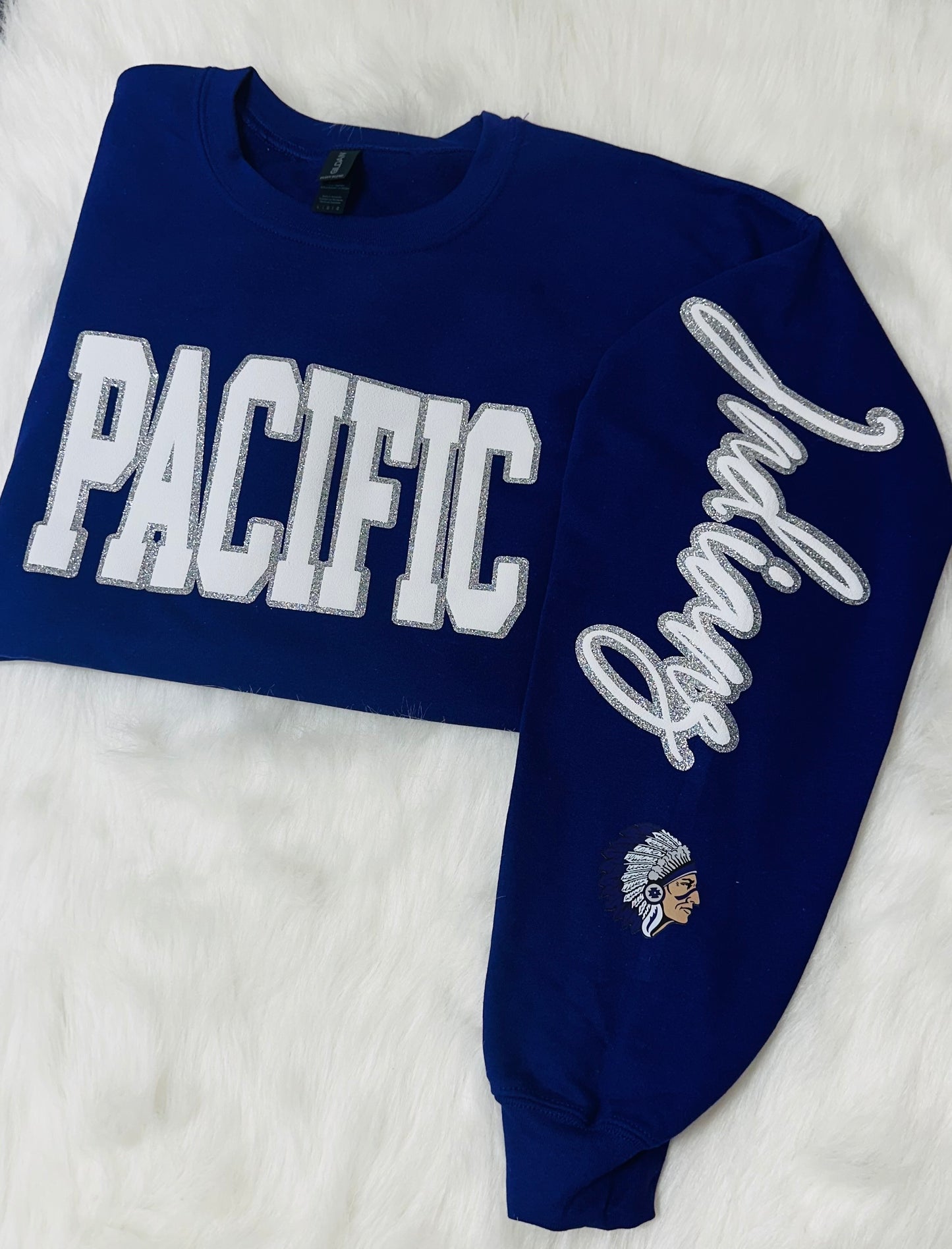Custom sports team sweatshirts *Put size, colors and name of school in comments* Price includes ONE sleeve and front design, if wanting more message me.