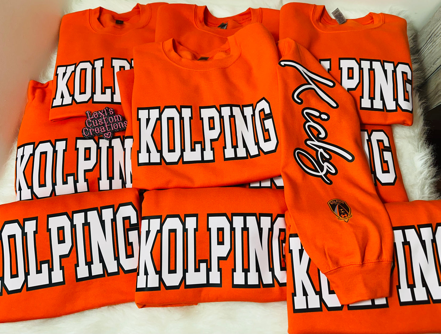 Custom sports team sweatshirts *Put size, colors and name of school in comments* Price includes ONE sleeve and front design, if wanting more message me.