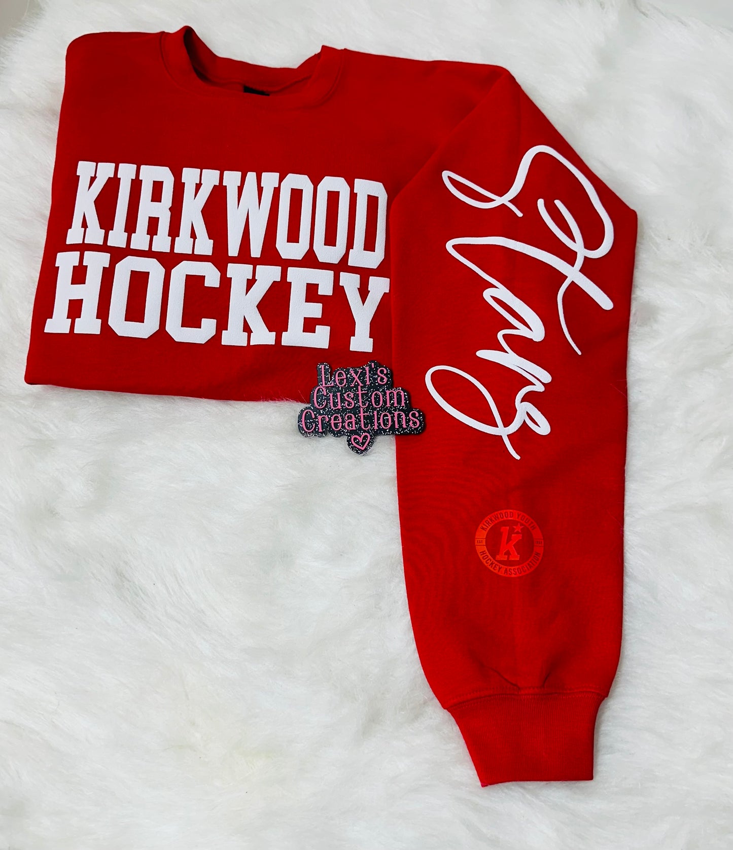 Custom sports team sweatshirts *Put size, colors and name of school in comments* Price includes ONE sleeve and front design, if wanting more message me.