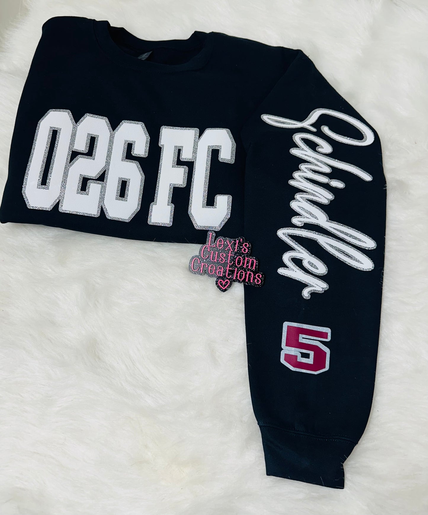 Custom sports team sweatshirts *Put size, colors and name of school in comments* Price includes ONE sleeve and front design, if wanting more message me.