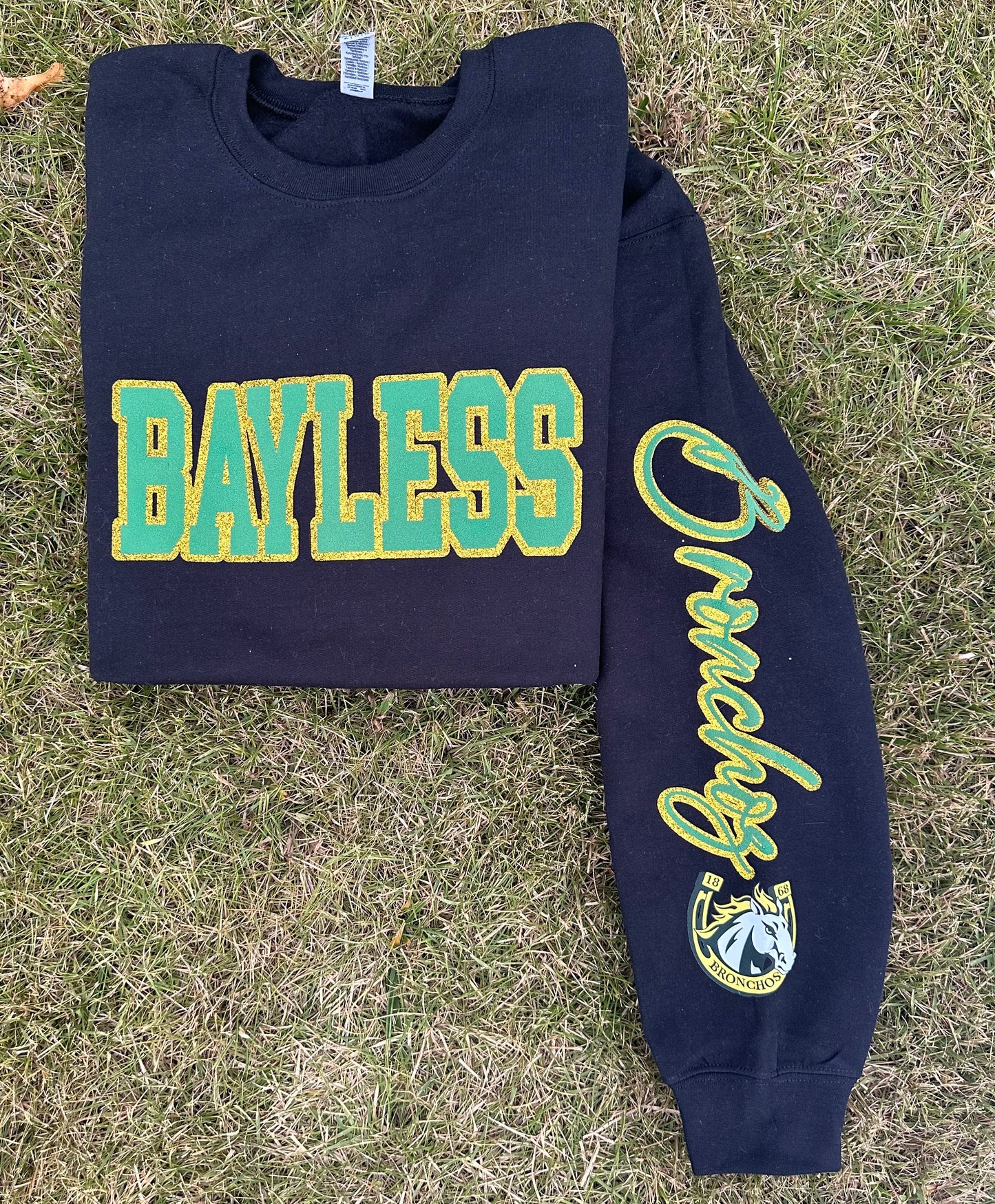 Custom sports team sweatshirts *Put size, colors and name of school in comments* Price includes ONE sleeve and front design, if wanting more message me.