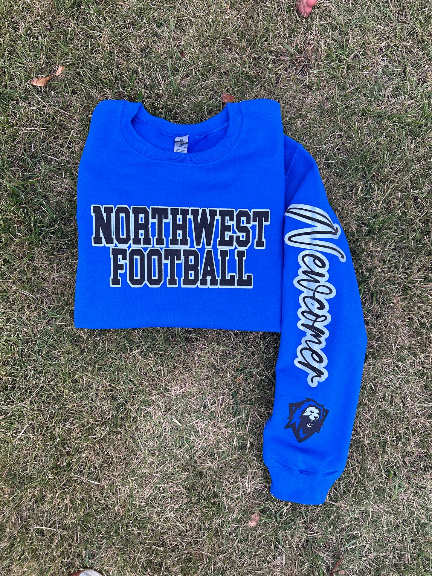 Custom sports team sweatshirts *Put size, colors and name of school in comments* Price includes ONE sleeve and front design, if wanting more message me.