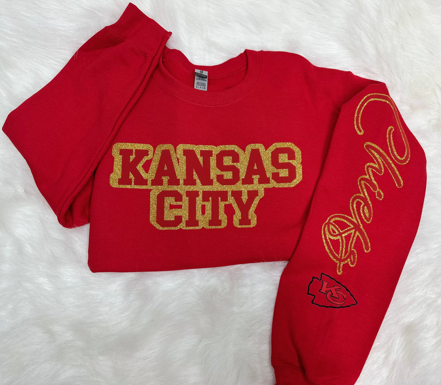 Custom sports team sweatshirts *Put size, colors and name of school in comments* Price includes ONE sleeve and front design, if wanting more message me.