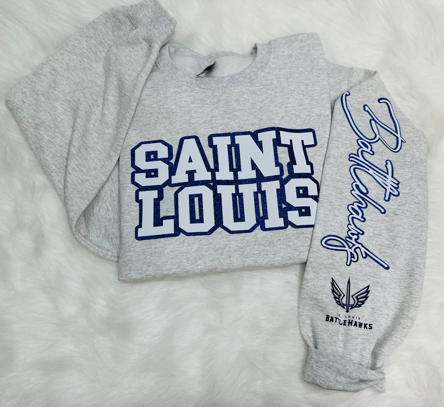 Custom sports team sweatshirts *Put size, colors and name of school in comments* Price includes ONE sleeve and front design, if wanting more message me.