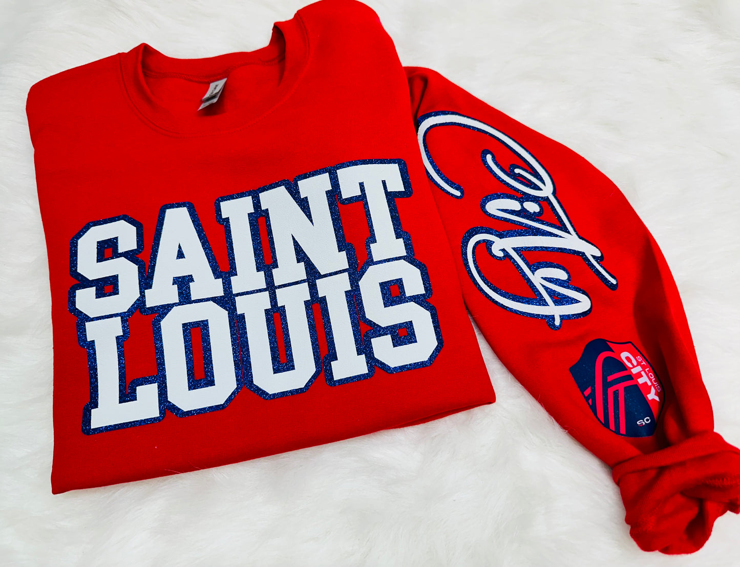 Custom sports team sweatshirts *Put size, colors and name of school in comments* Price includes ONE sleeve and front design, if wanting more message me.