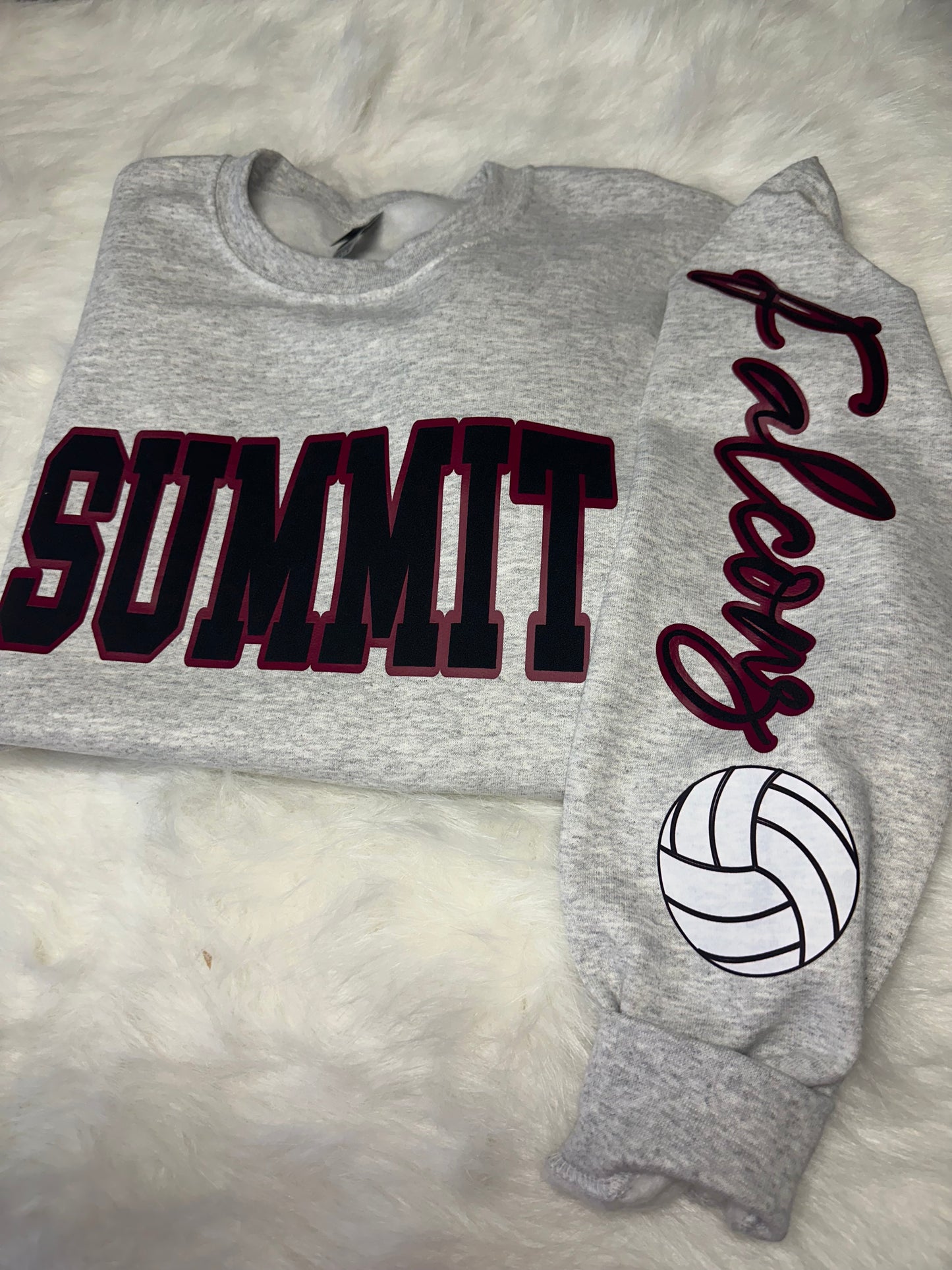 Custom sports team sweatshirts *Put size, colors and name of school in comments* Price includes ONE sleeve and front design, if wanting more message me.