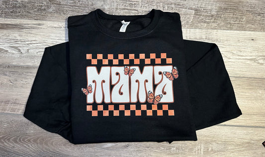 Checkered Butterfly mama design *put size and color in comments*