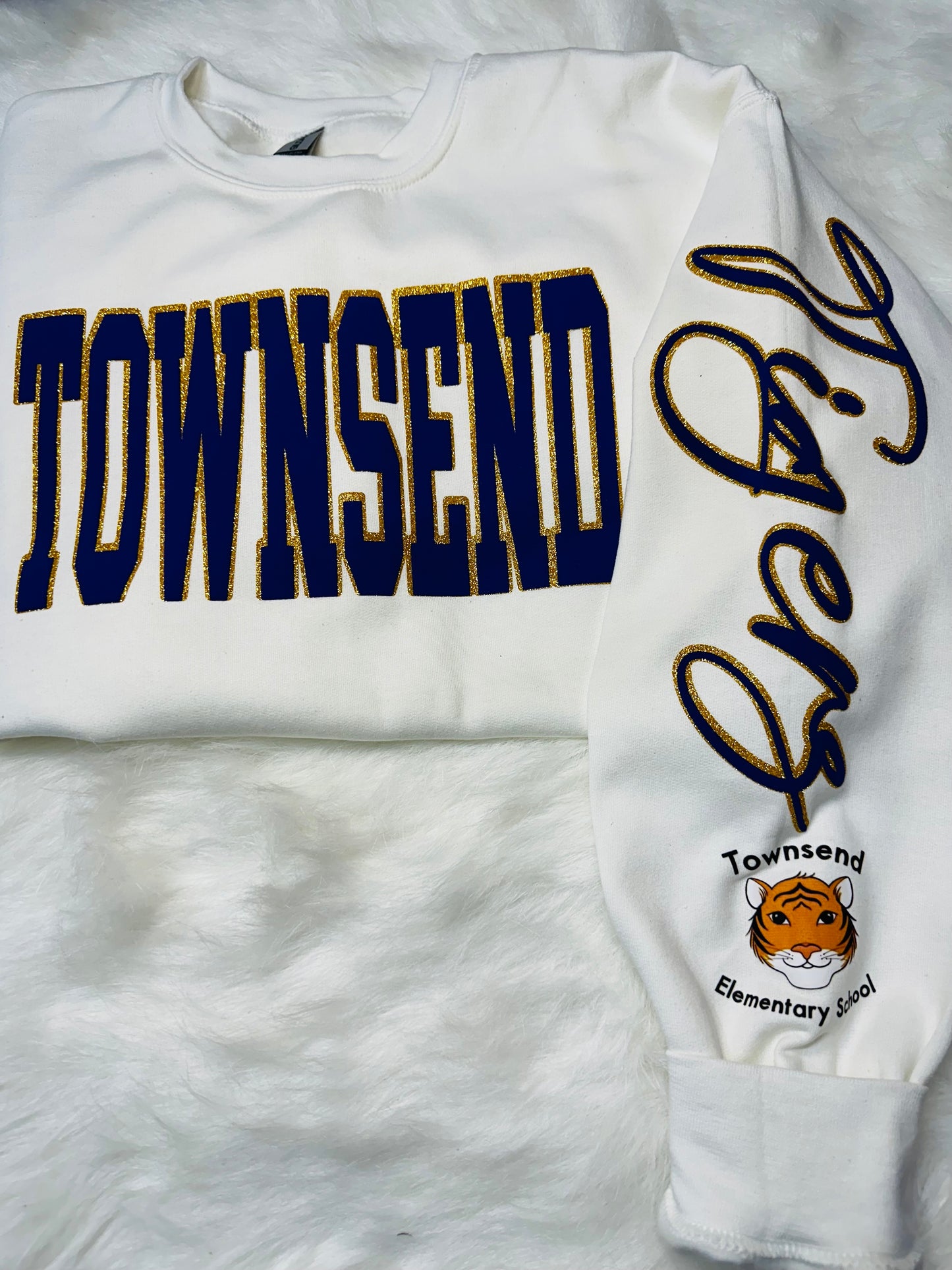 Custom sports team sweatshirts *Put size, colors and name of school in comments* Price includes ONE sleeve and front design, if wanting more message me.