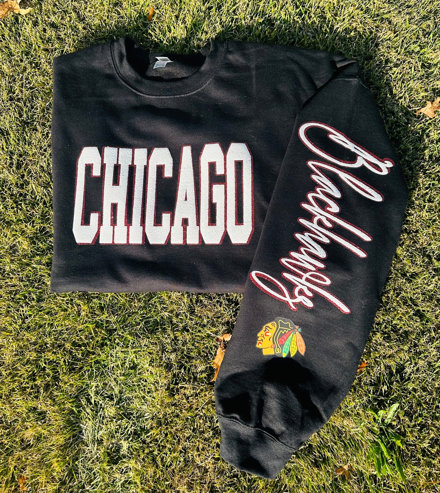 Custom sports team sweatshirts *Put size, colors and name of school in comments* Price includes ONE sleeve and front design, if wanting more message me.