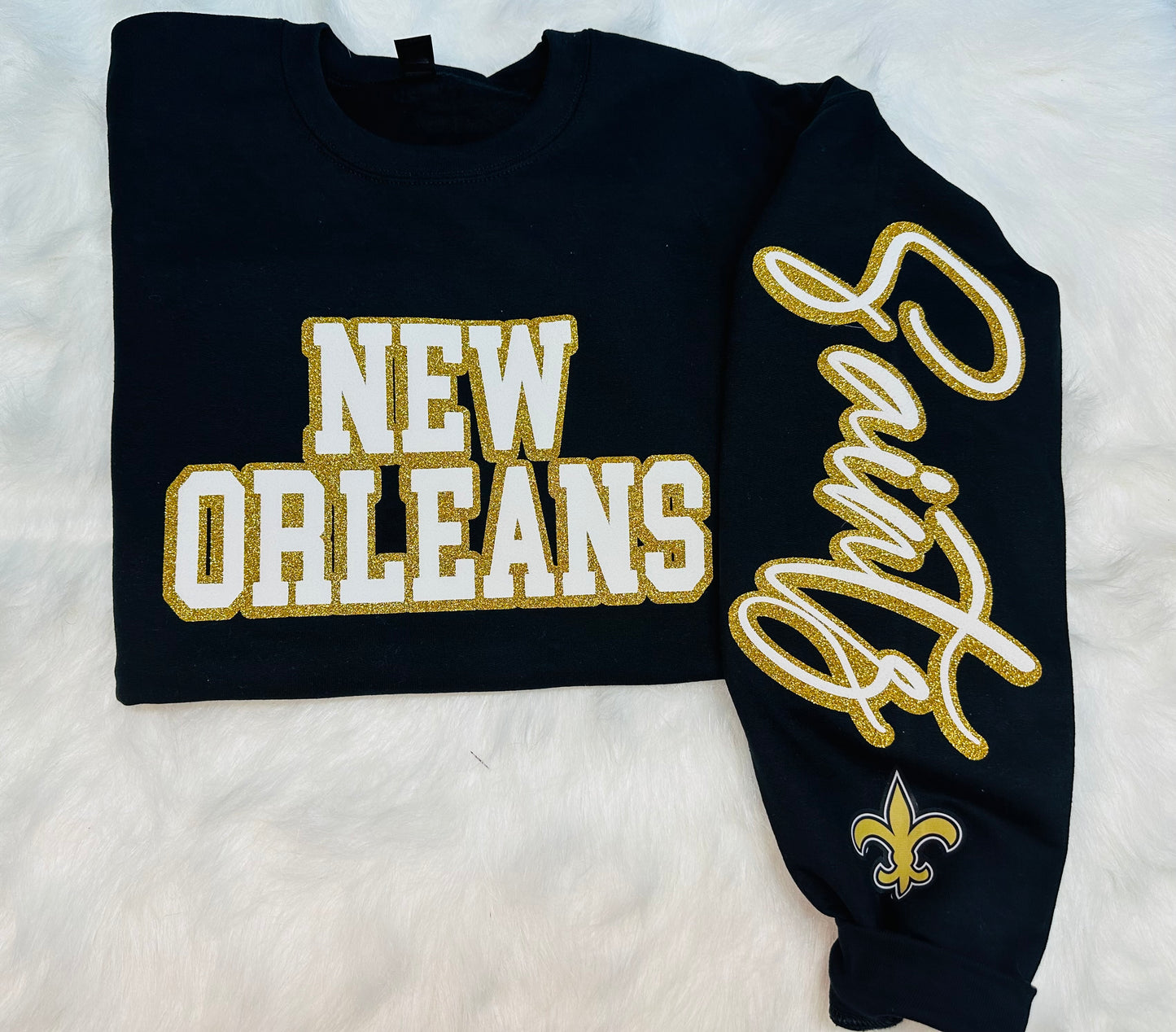 Custom sports team sweatshirts *Put size, colors and name of school in comments* Price includes ONE sleeve and front design, if wanting more message me.