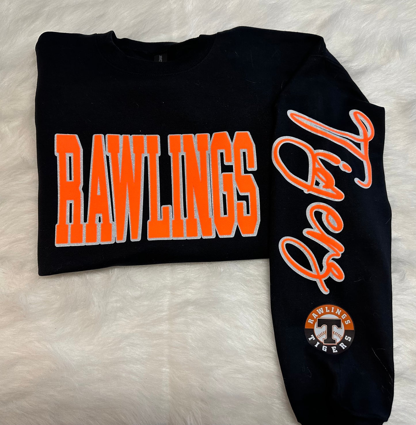 Custom sports team sweatshirts *Put size, colors and name of school in comments* Price includes ONE sleeve and front design, if wanting more message me.