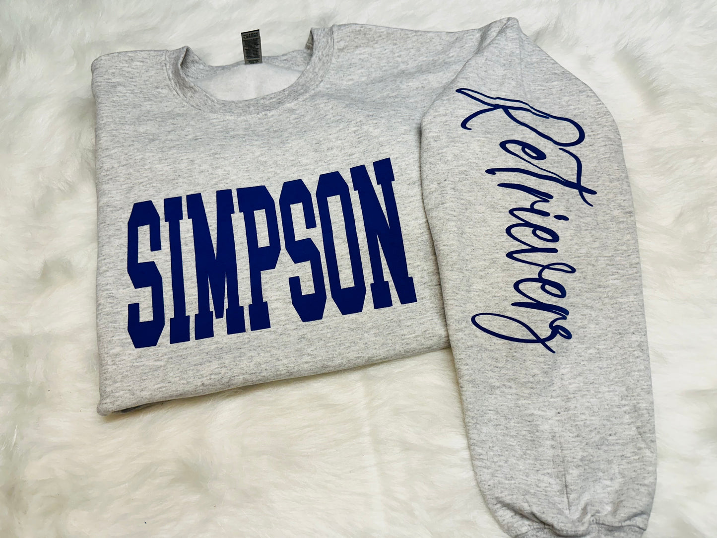 Custom sports team sweatshirts *Put size, colors and name of school in comments* Price includes ONE sleeve and front design, if wanting more message me.