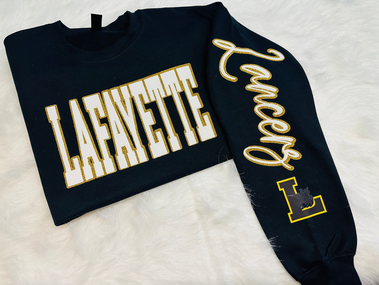 Custom sports team sweatshirts *Put size, colors and name of school in comments* Price includes ONE sleeve and front design, if wanting more message me.