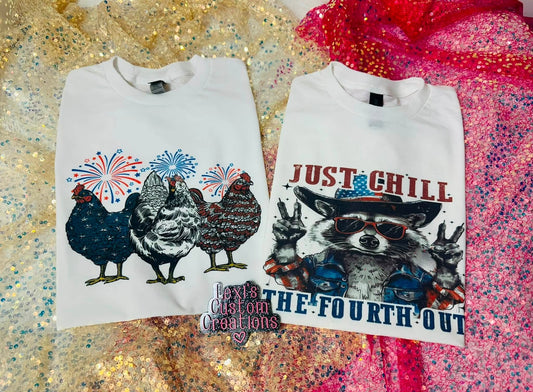 4TH of July designs (choose design, and shirt color in comments)