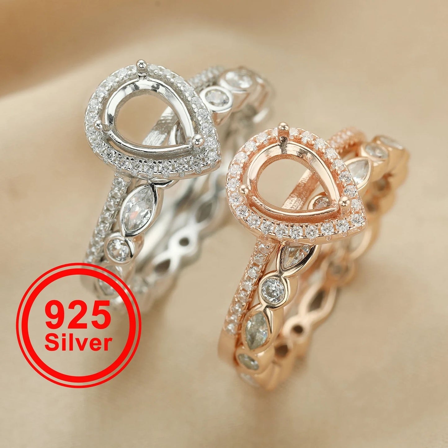 TEAR DROP STACK RING